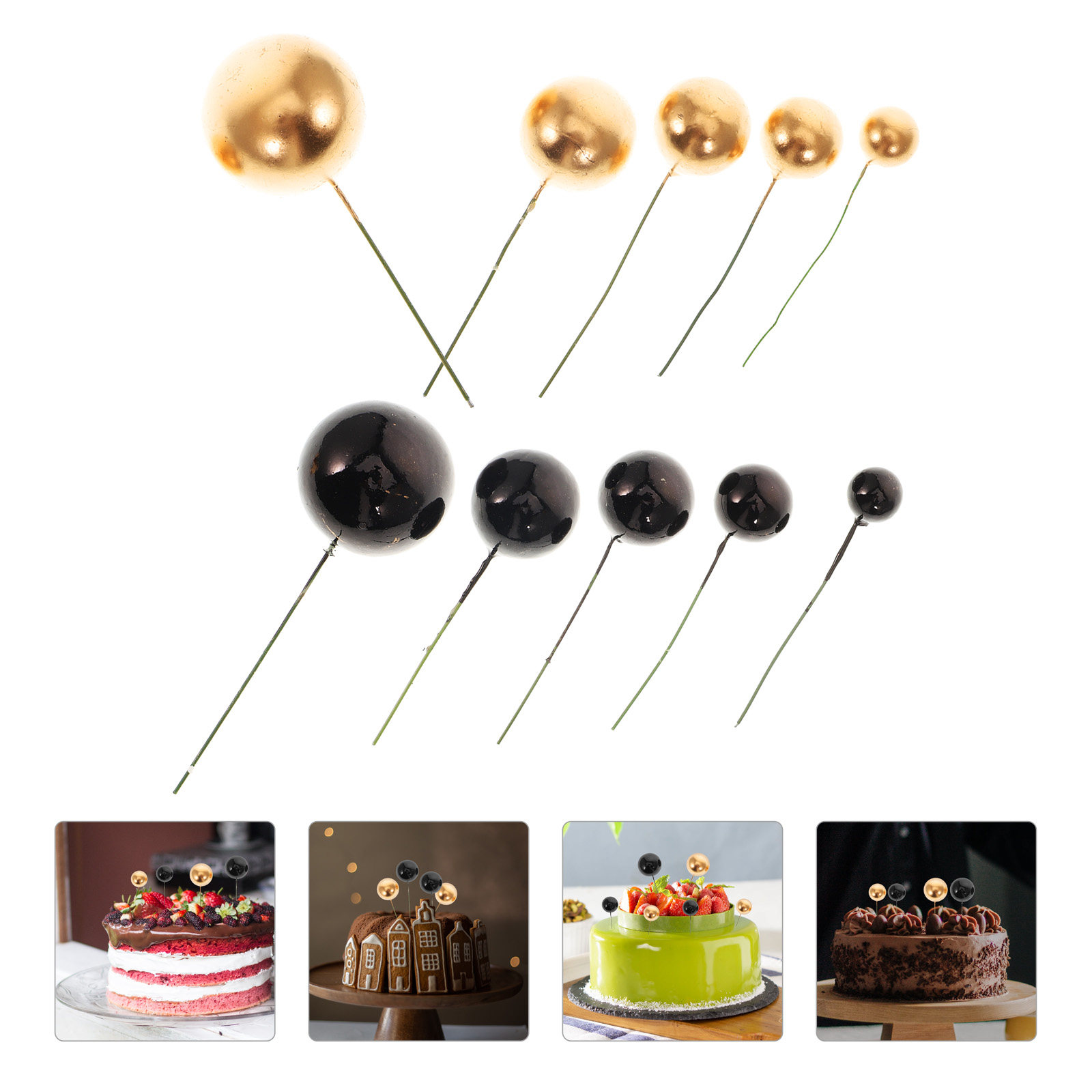 Wedding Cake Supply - 60 Adet Premium Pasta Süsleme Malzemeleri,