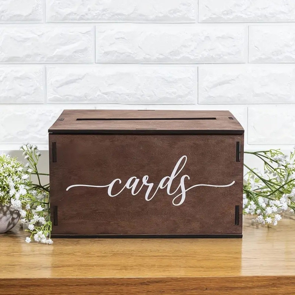 Wedding Card Box - Yeni Ahşap Düğün Kart Kutusu Dekoratif