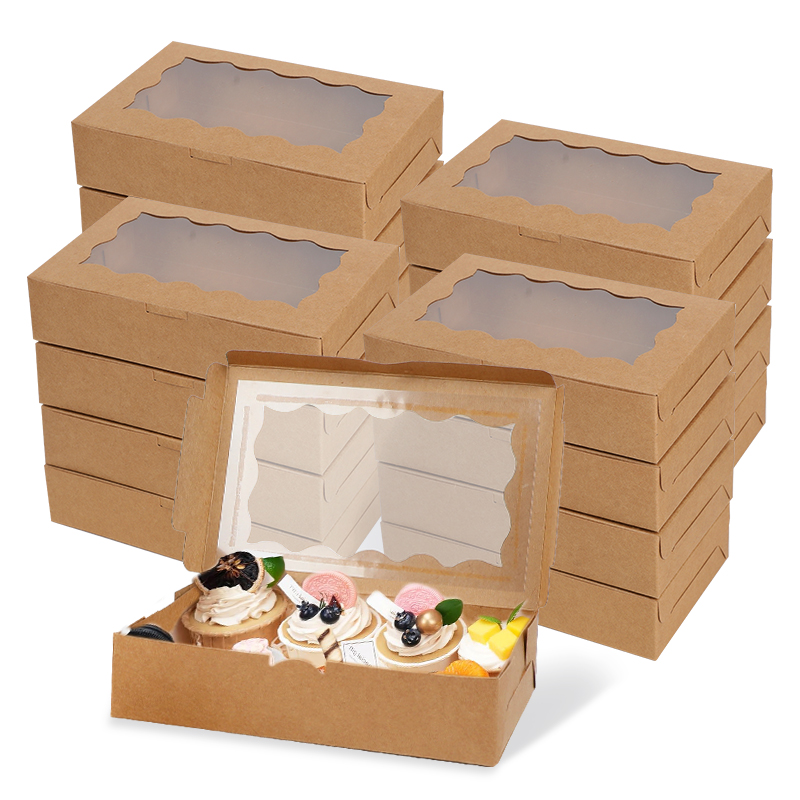 Wedding Cake Supply - 5/10/20 adet kek fırın kutusu pencere