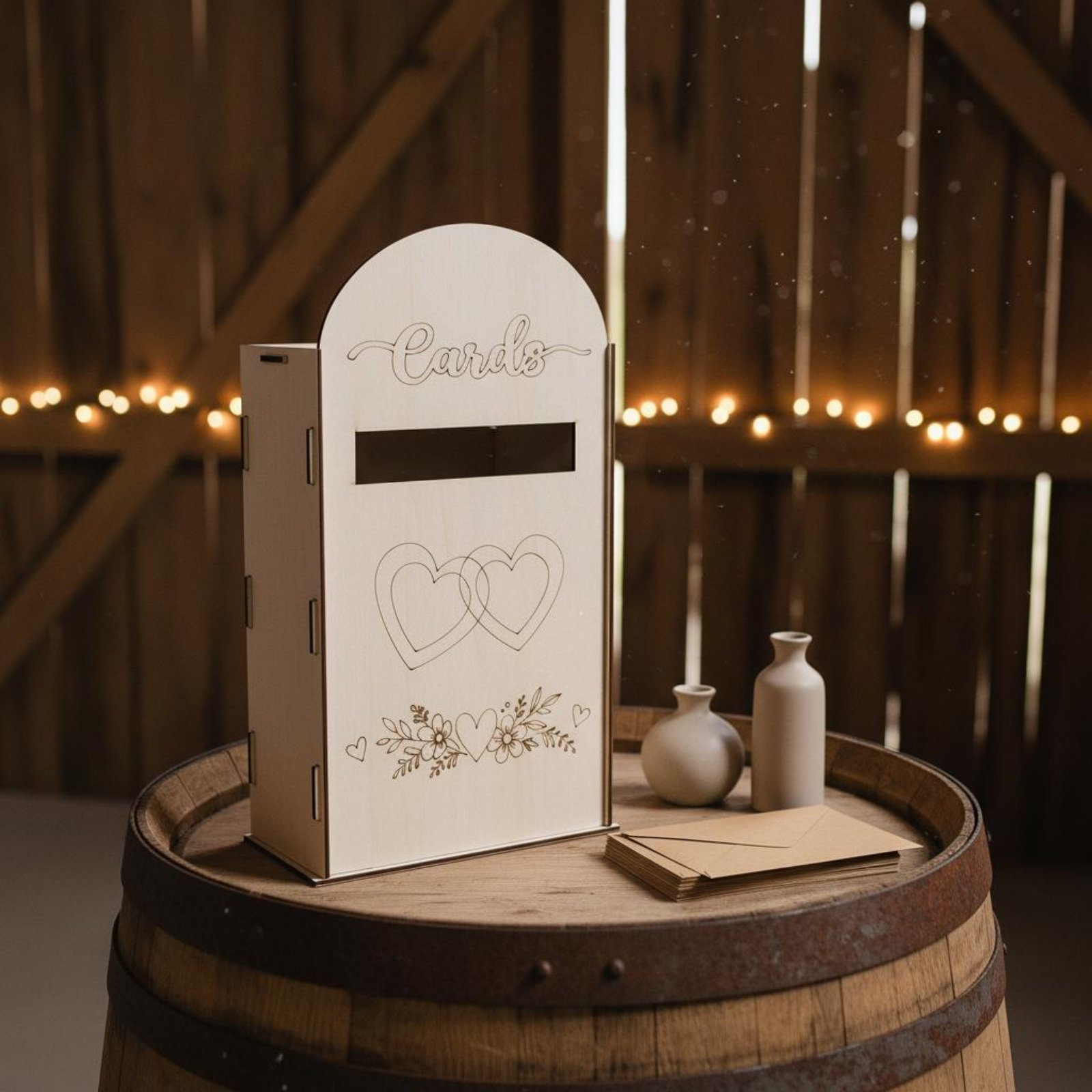 Ahşap Düğün Kart Kutusu Lazer  - Wedding Card Box incelemesi ve fiyatı